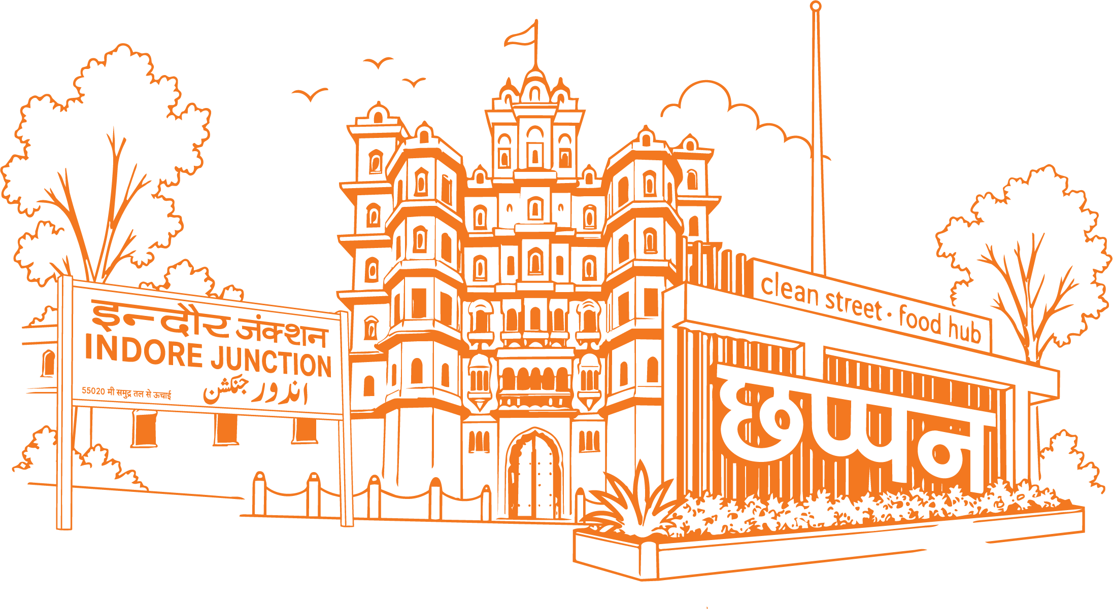 Indore Skyline Art