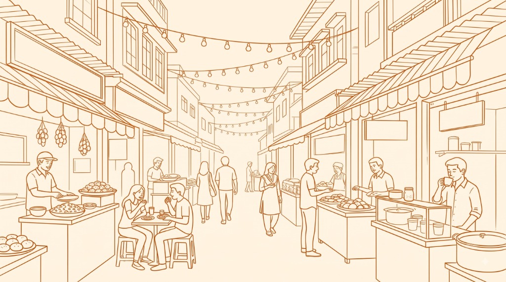 Indore Street Food Market Scene